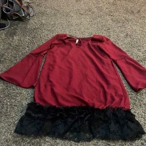 Vintage salsa like red and black dress